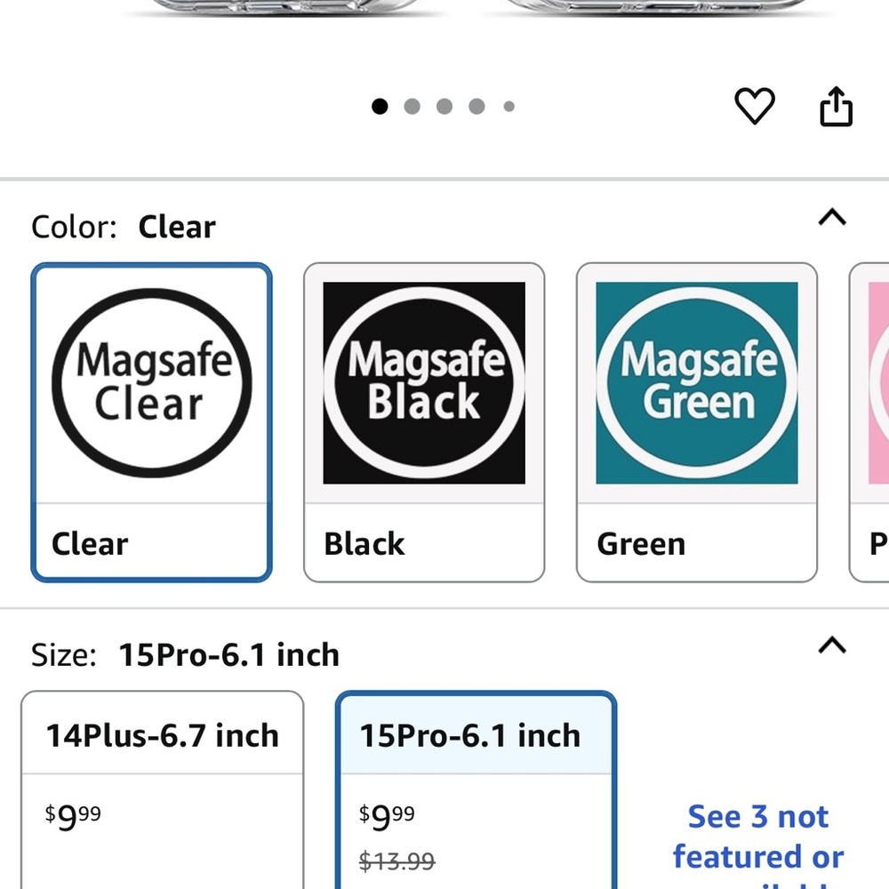 Apple iPhone 15 Pro MagSafe Case - Clear Black - Picture 2 of 2